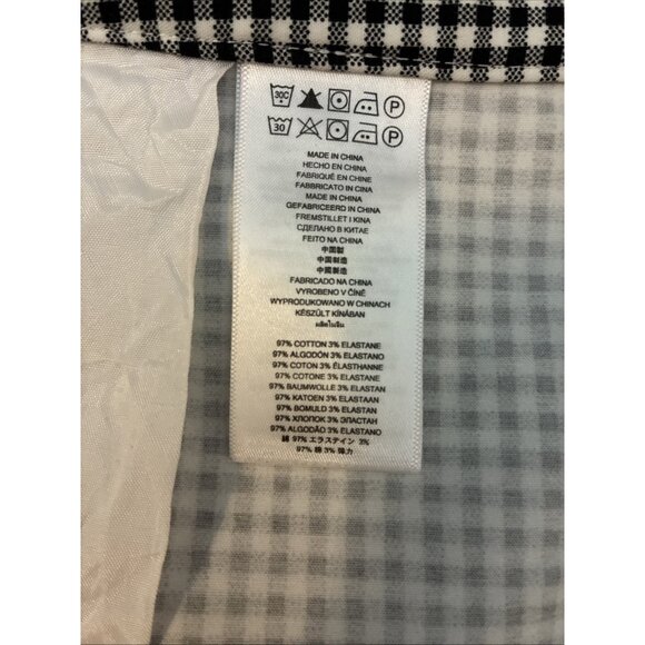 Michael Kors Pants Womens 8P Black White Gingham Stretch Ankle Trousers - Picture 7 of 7